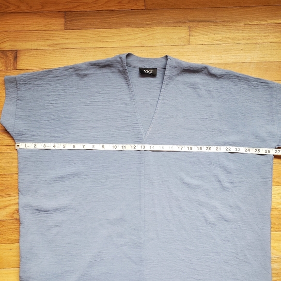 Vici Light Blue V-Neck Tunic Boxy Fit Dress‎ Size Xs - Picture 2 of 8